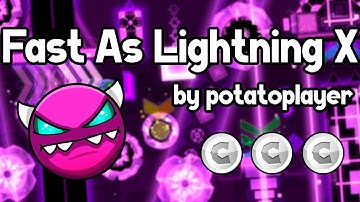 GEOMETRY DASH | Fast as Lightning X by potatoplayer (Medium Demon, All Coins)