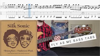 Bruno Mars, Anderson .Paak, Silk Sonic - Fly As Me - Bass Cover (Tab and Notation in Video)