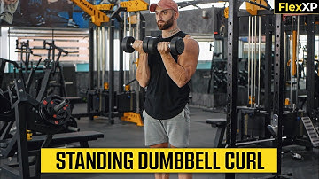 Standing Dumbbell Curl Form & Tutorial Guide (30 Seconds) - FlexXP