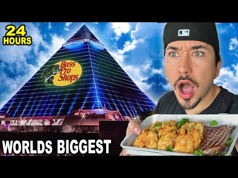 Staying At The Worlds LARGEST Bass Pro Shop For 24 Hours 