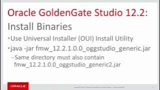 Installing Oracle GoldenGate Studio