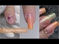 Damaged Nails Transformation | Orange Ombre Nails