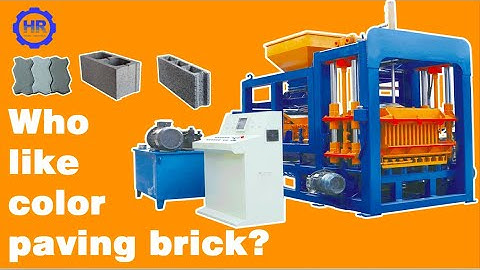 QTD 6-15 concrete brick making machine produce colorful paving bricks with second feeder