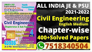 #Civil Engineering Chapter-wise Solved Papers Vol-4 with formula chart (English Medium) ||#Yct Book
