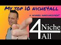 My top 10 niche4all! And giveaway winner announcement