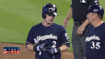MIL@MIA: Gennett extends lead with RBI single to left