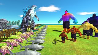 Hulk Of Evolution VS Sharkzilla - Animal Revolt Battle Simulator
