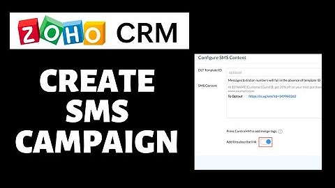 How To Create SMS Campaign on Zoho CRM | Zoho CRM Tutorial