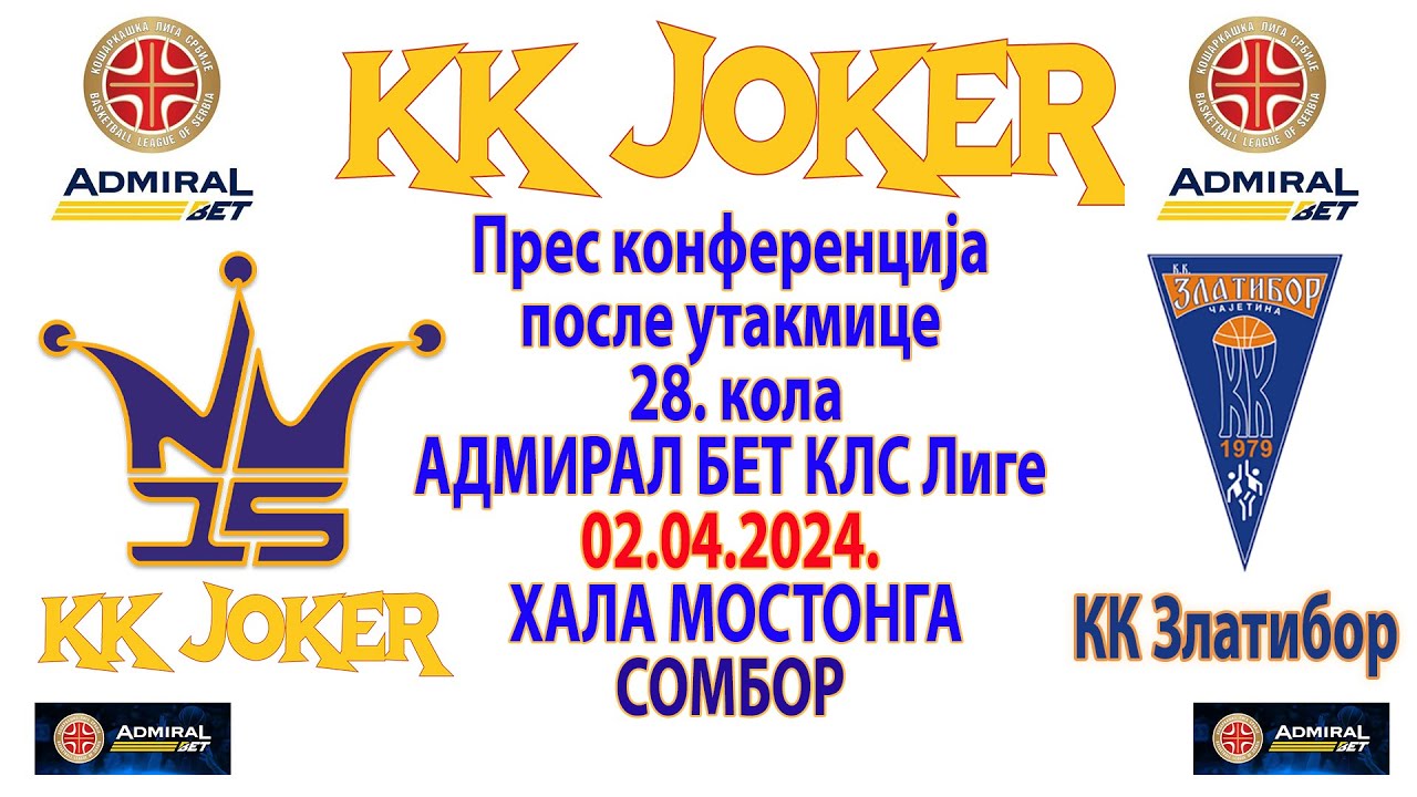 Press konferencija KK Joker - KK Zlatibor- 02.04.2024.