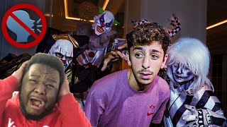 FAZE RUG Last to SCREAM Wins $10,000 - Haunted House Challenge (PART 2) REACTION