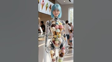 Automated ice cream robot #futuristic #robot #stablediffusion #technology