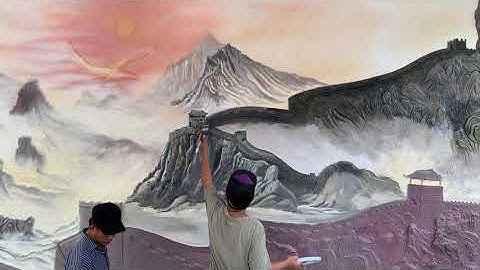 Đắp-vẽ (tranh) Vạn Lý Trường Thành.