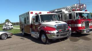 OLDSMAR FIRE RESCUE UNIT 54 DRIVING AWAY FROM HOUSE FIRE SCENE
