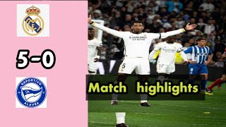 Real Madrid vs Alavés full match highlights (5 -0) and goal #laliga #football