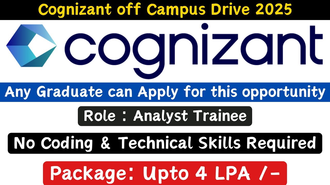 Biggest Hiring 2025 For Freshers | Cognizant Off Campus Drive 2025 ...