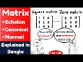 Lec - 02 | Matrix Row Echelon, Canonical & Normal Form | Explained in Bangla