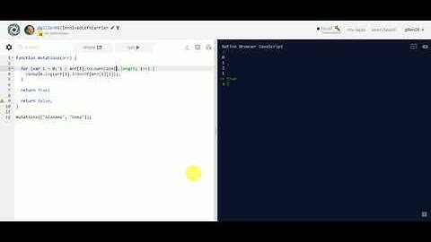 Javascript Challenges -  Compare two strings using True or False