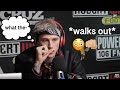 Machine gun kelly being annoyed by interviewers for 2 minutes straight