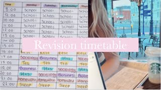 REVISION TIMETABLE FOR EXAMS | A LEVEL AND GCSE x