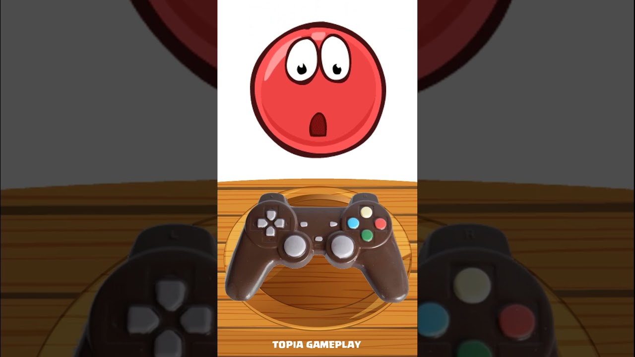 Red Ball 4 eat chocolate video game controllers in 2 seconds 