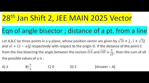 Let A,B,C be three points in x-y plane, whose position vector are given by √3 i ̂+j ̂ , i ̂+√3 j