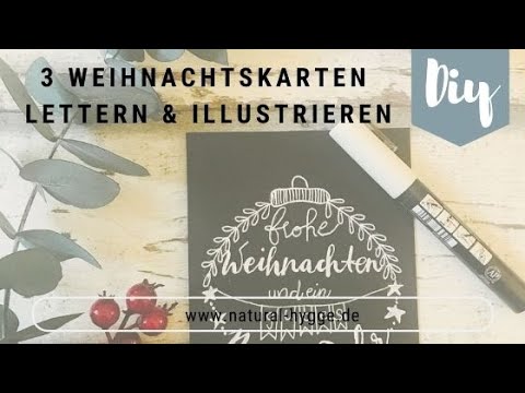 Diy Idee Weihnachtskarten Lettern Illustrieren I Natural Hygge By Patricia I Diy I Deko Youtube