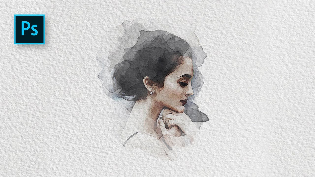 How To Create A Watercolor Painting Effect With Photoshop - Photoshop Tutorial - Youtube