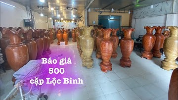 Báo giá 500 cặp lộc bình phong thuỷ nguyên khối gỗ cẩm gỗ hương tại Đồ Gỗ Kinh Bắc