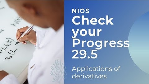 Check your progress 29.5 | Problem Solving | NIOS Maths | Class 12