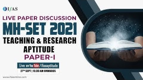 Live Paper Discussion | MH-SET 2021 | Teaching & Research Aptitude Paper-1