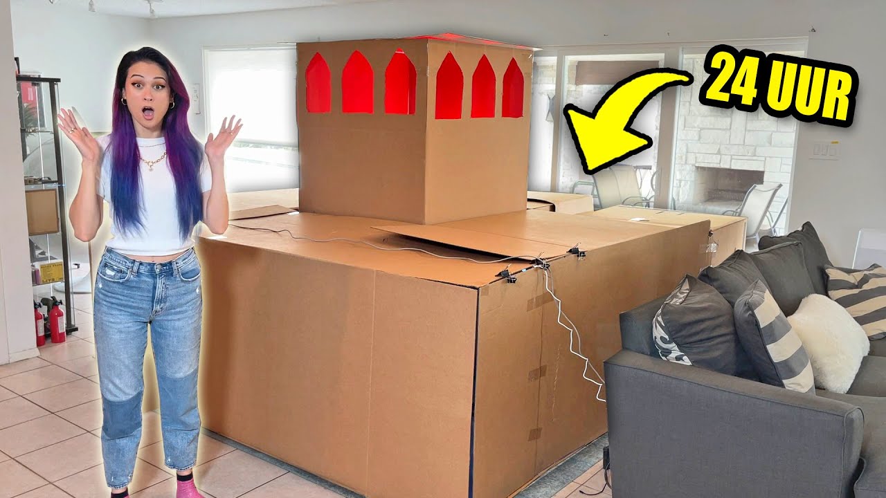 24 UUR OVERLEVEN IN EEN KARTONNEN DOOS! || Fan Friday