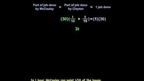 Work Word Problems | MathHelp.com