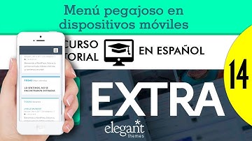 Menú pegajoso en dispositivos móviles en el tema Extra de Elegant Themes
