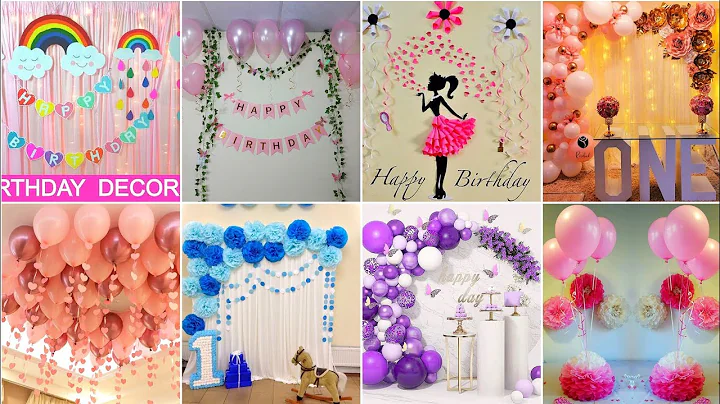 Unique Birthday Decorations Ideas Paper With Balloons/Birthday Decorations Ideas For Girls &Boys 