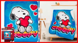 Northwest Peanuts Brushy Snoopy Silk Touch Sherpa Throw Blanket, 40" x 50"