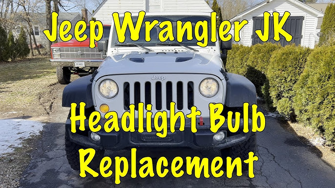 Jeep Wrangler HEADLIGHT BULB Replacement 06-2019 - YouTube