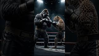 Strength vs Speed: Who Wins the Ring? 🔥#shorts #boxing #gorilla #leopard #showdown