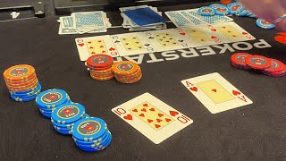 HUGE DOUBLE UP! THE NUT FLUSH! PCA Bahamas Highlights | Rampage Poker Vlog
