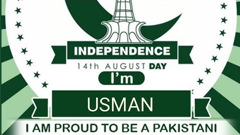 USMAN name 14 🇵🇰 August song WhatsApp status