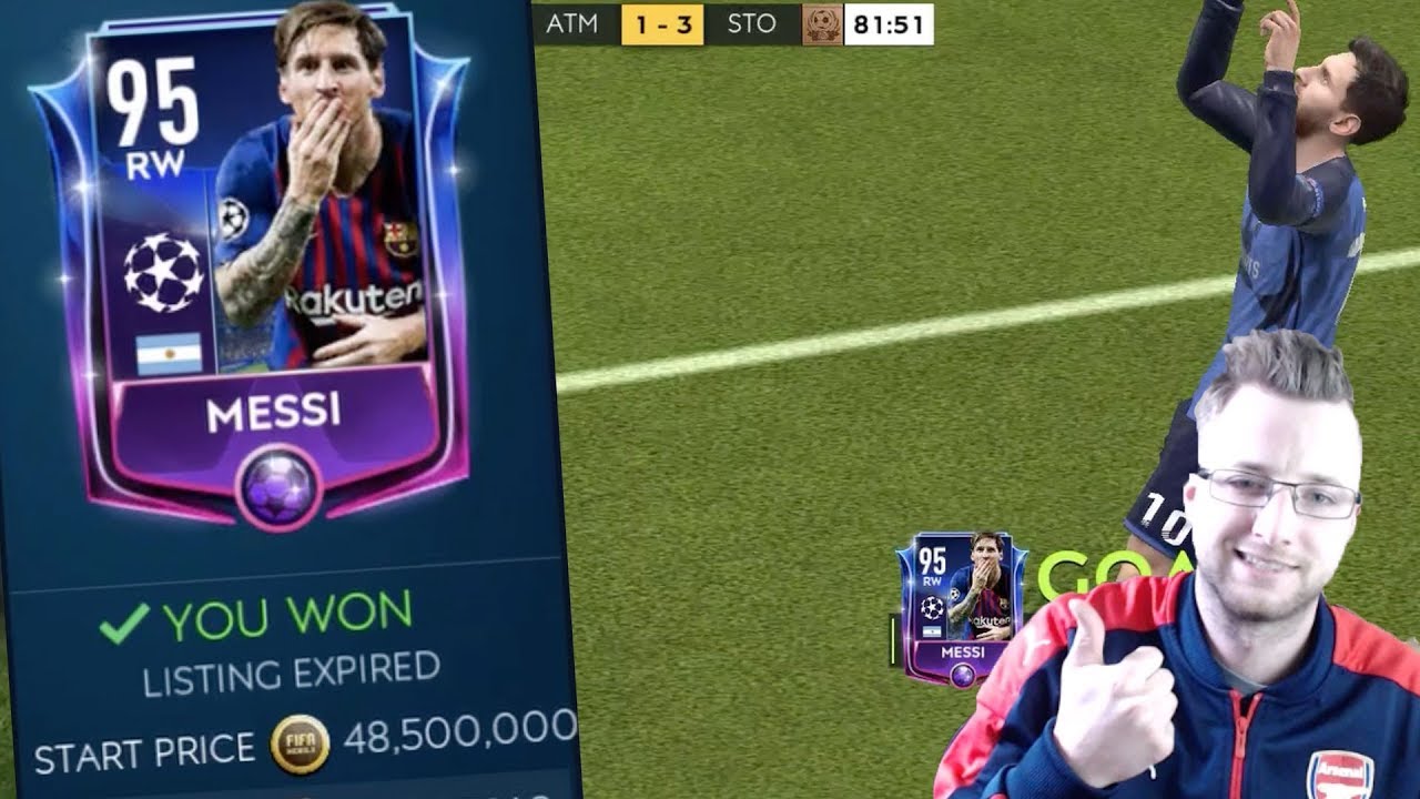 We Got Champions League Messi Gameplay With The 50 Million Coin Card Fifa Mobile 19 Youtube