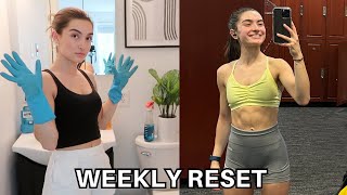 WEEKLY RESET ROUTINE (deep cleaning my car, room, bathroom &amp; self care)