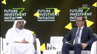 H.E. Shaikh Salman bin Khalifa Al Khalifa and Steven Mnuchin at #FII5