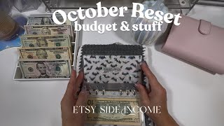 October Budget + Cash Stuffing | Paycheck #1 + Etsy Income Boost