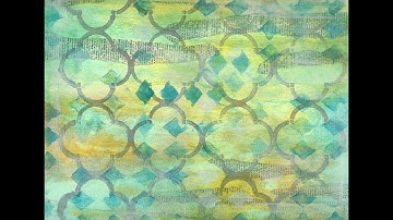 How to Use Modeling Paste with a Stencil in Book of Backgrounds 2016, Number 29