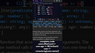 filter + foreach in javascript 🔥 example #shorts #javascript #coding #viralshorts #viral #viralshort