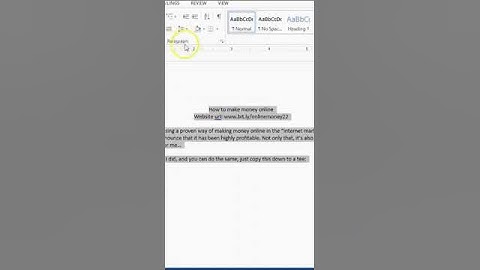 How to Remove Highlights from Pasted Text in Microsoft Word - Method 1