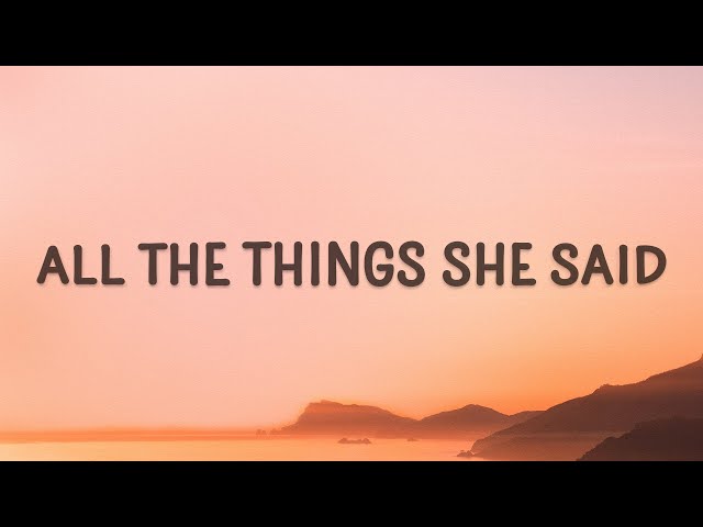 Tatu - All The Things She Said (Lyrics) | Running through my head class=
