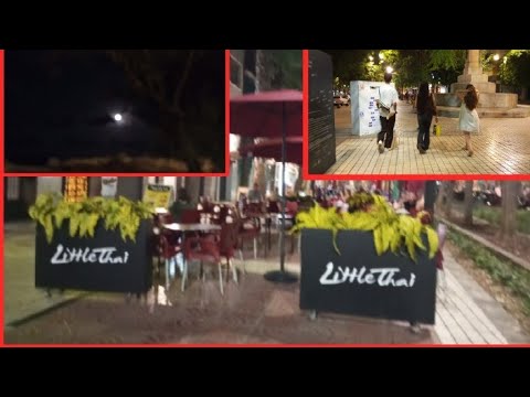 Night Walk Under the Moon after Thai Dinner