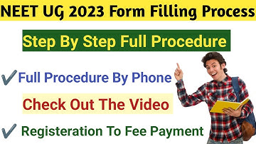 NEET UG 2023 Form Filling Procedure ✅ Step By Step Full Procedure To Fill Form By Phone 🔥