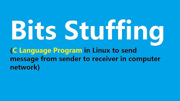 C Program for Bit Stuffing Framing technique method